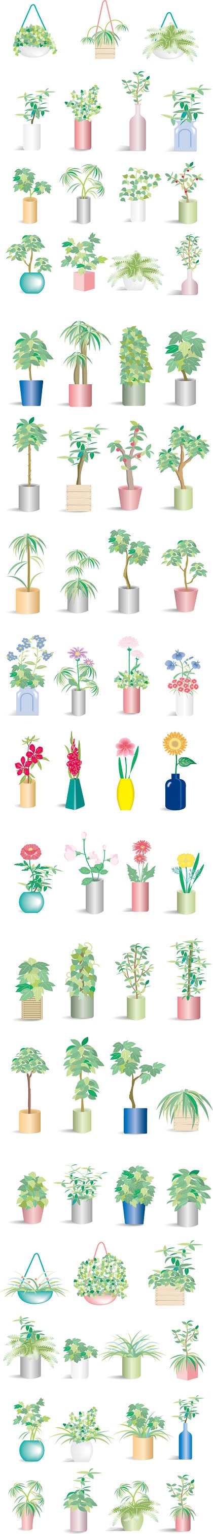 66 Potted Plants Vector | Free Vector Graphics | All Free Web Resources