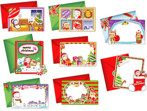 Download 8 Lovely Christmas Vector Cards | Free Vector Graphics ...