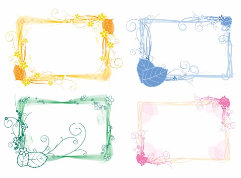 Vector Set of Floral Frames | Free Vector Graphics | All Free Web