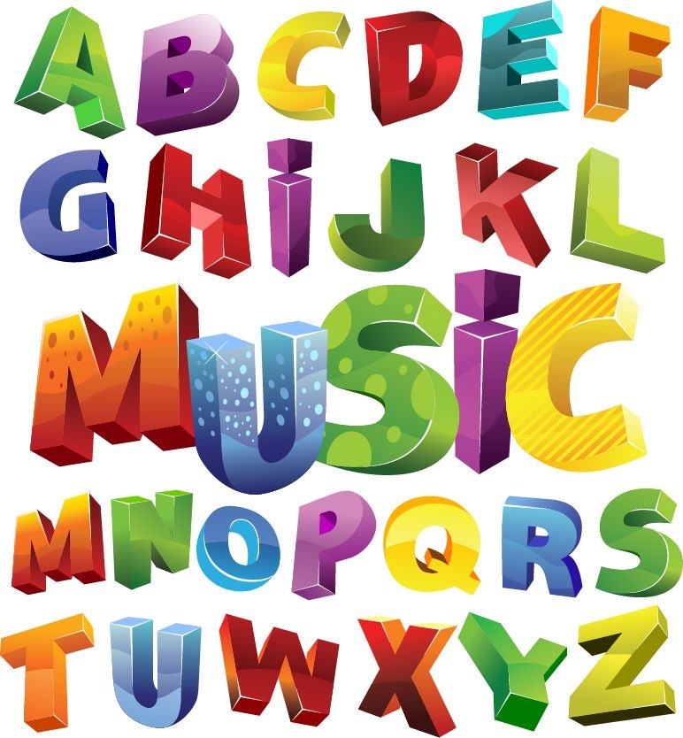 Colorful 3D Alphabet Vector Graphic | Free Vector Graphics | All Free ...